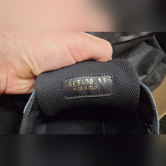 Prada Men's Dark Grey and Red Patent Leather Sneakers, size 11 - Picture 7 of 7